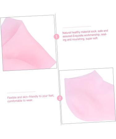 Beaupretty 1 Pair Protective Socks Full Length Mirror Night Socks for Cracked Heels Womens High Heel Spa Gel Socks Moisturising Gloves Women Socks Pink Sebs Miss Heel Socks Moisture - Buy Online on GoSupps.com