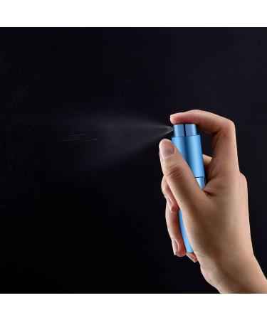 Lil Ray 8ml Portable Mini Perfume Atomizer (4 PCS) - Refillable Pocket Cologne Sprayer in Matte Black, Pink, Blue, Silver - Buy Online on GoSupps.com