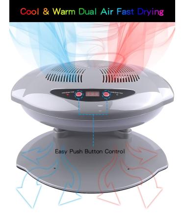 Kalolary 400W Automatic Nail Dryer | Hot & Cold Air Nail Polish Dryer | Manicure Tool for Gel Nails & Toenails | Salon Quality (Gray) - Buy Online on GoSupps.com