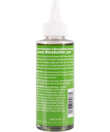 WaveBuilder Hemp Seed Oil 4.2 Fl Oz | Premium Natural Moisturizer for Healthy Skin & Hair - International Shipping Available - Buy Online on GoSupps.com