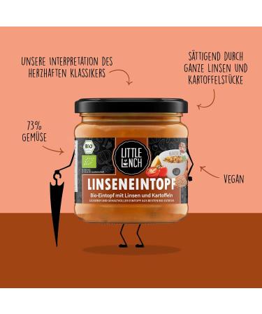 Buy Little Lunch Organic Lentil Stew - 100% Organic Vegan Sugar-Free Lactose-Free No Artificial Additives - 6x350g | International Shipping Available - Buy Online on GoSupps.com