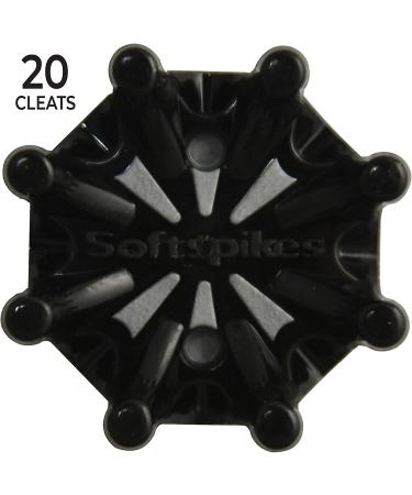 Softspikes Pulsar Golf Cleats Pins - 20 Count Black (Clamshell Packaging) - Buy Online on GoSupps.com