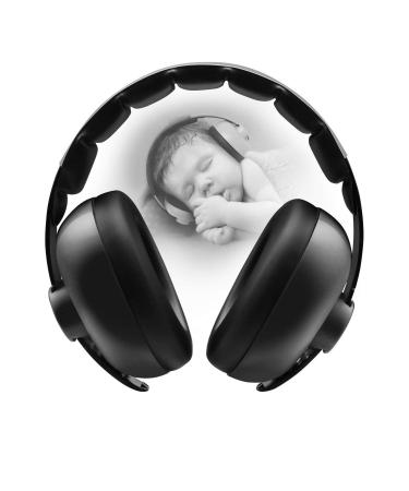 BBTKCARE Baby Hearing Protection Noise Cancelling Headphones for Babies 3 Months to 2 Years Black