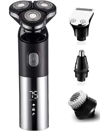 Men s 4-in-1 Electric Shaver & Grooming Kit | Cordless Wet Dry Rotary Shaver | USB Fast Charging & LED Display | International Shipping Available - Buy Online on GoSupps.com