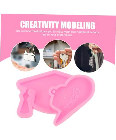 STOBOK Graduation Gift 2pcs Key Chains for Crafts Resin Molds Football Charms Congrats Keychain Mold Jewelry Candy Portable - Buy Online on GoSupps.com