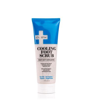 Dr. Foot Cooling Foot Scrub for Dead & Dry Skin on Feet - Exfoliating Callus Remover with Sea Salt, Eucalyptus, Pumice & Peppermint - 8 fl oz - Buy Online on GoSupps.com