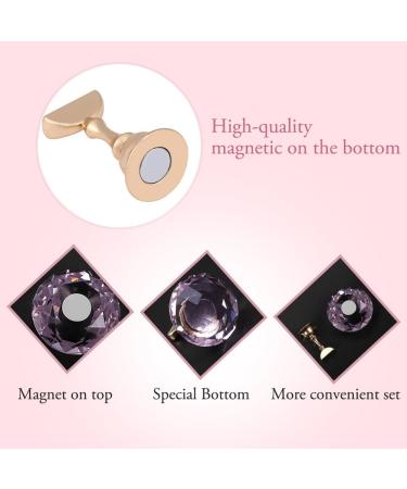 Anggrek Nail Tips Chalk Holder - Magnetic Nail Tip Exercise Stand in 3 Colors | Basic Oval Alloy & Crystal Nail Art Display Tool (Pink) - International Shipping Available - Buy Online on GoSupps.com