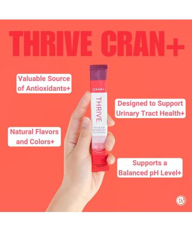 Le-Vel Thrive Cran+ | Herbal Supplement Powder for Urinary Tract Health | with D-Mannose Cranberry Apple Cider Vinegar & Antioxidants | 30 Packets - Buy Online on GoSupps.com