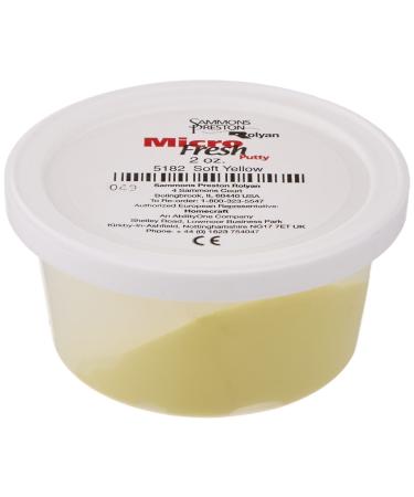 Sammons Preston Micro-Fresh Putty, Antibacterial, Antifungal, and Antimicrobial Therapy Putty for Hands and Feet Exercises, Color Coded Non-Toxic Clay, Soft Yellow, 2 Ounces