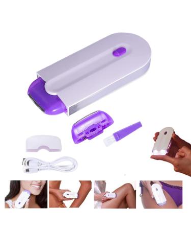 Silky Smooth Hair Eraser Painless Hair Removal Professional Painless Hair Remover for Wommen Laser Touch USB Rechargeable Epilator Remover Apply to Any Part of The Body (1pcs)
