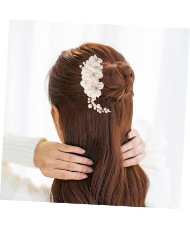 BIUDECO Women Hair Accessory Wedding Headwear Silver Barrettes Hair Accessories for Women Bridal Comb Clip Flower Hairpin Bridal Hair Red Flower Hair Clips Miss Hair Comb White The Flowers - Buy Online on GoSupps.com