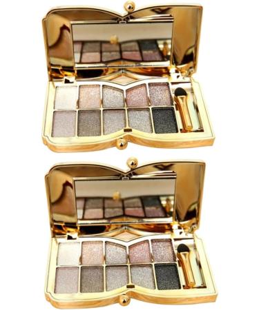 Didiseaon 2pcs # Glitter & Brush Flash Colorful Makeup Eyeshadow Colors Shadow Mirror With Eye - Buy Online on GoSupps.com