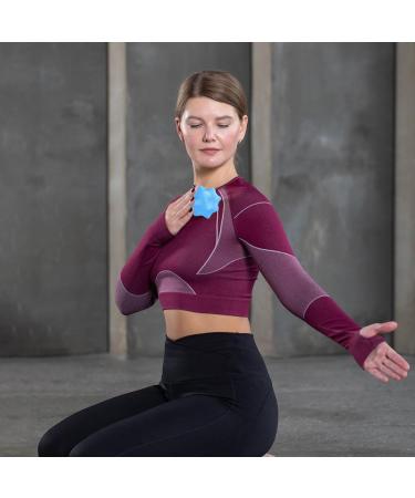 Buy Print Massage Balls | Yoga Roller Balls for Muscle Tension & Plantar Fasciitis Relief | Myofascial & Foot Reflex Zone Massage Device - Blue - Buy Online on GoSupps.com