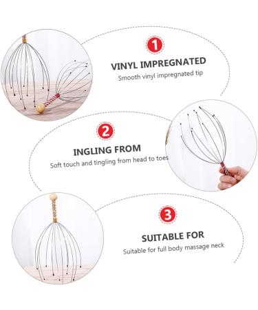 Buy Hapinary Handrubber 6-St Massager - Scalp Care Hair Washer Brush - Multi-Functional Tool for Relaxation - Durable Steel & Wood Design - Buy Online on GoSupps.com