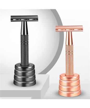 Jodial Rose Gold Double Safety Razor - Reusable Razor with 5 Platinum-Coated Blades | Eco-Friendly Shaving Solution - Buy Online on GoSupps.com