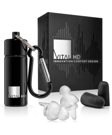 VITAL HD High Fidelity Concert Ear Plugs with Latest Acoustic Technology  Invisible Earplugs with Comfort Fit for Musicians  DJs  Music Festivals  Motorcycle  etc - Premium Gift Box