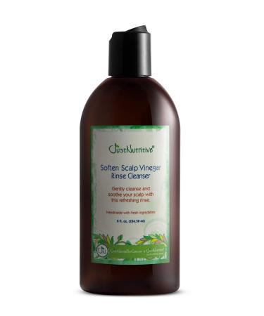 Psoriasis Soften Scalp Vinegar Rinse Cleanser | Natural Cleanser for Psoriasis Eczema and Other Scalp Problems | Removes Residue in Both Men and Woman | Apple Cider Vinegar Cleanser for Psoriasis | Just Nutritive | 8 Fl Oz