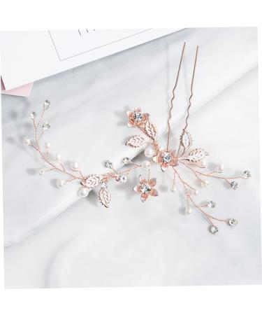 Angoily 1pc Handmade Hairpin U-shaped Hairpins Rhinestone u Rhinestone Hair Stick Heart Rhinestones Pearl Hair Pin Hanfu Hair Accessories Floral Hair Accessories Hair Dryer Vintage Bride - Buy Online on GoSupps.com