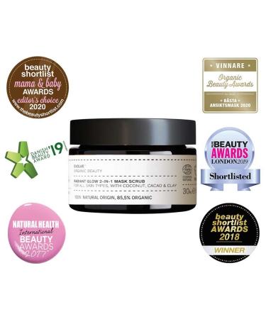 Evolve Organic Beauty 2-in-1 Mask Scrub | Natural Radiant Glow - Vegan Clean Beauty (60 mL) | Small-Batch International Shipping - Buy Online on GoSupps.com