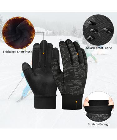 Buy Oopor Winter Gloves for Kids - Touchscreen Anti-Slip Windproof Bicycle Gloves for Ages 4-12 | Camouflage Design for Outdoor Sports - Buy Online on GoSupps.com