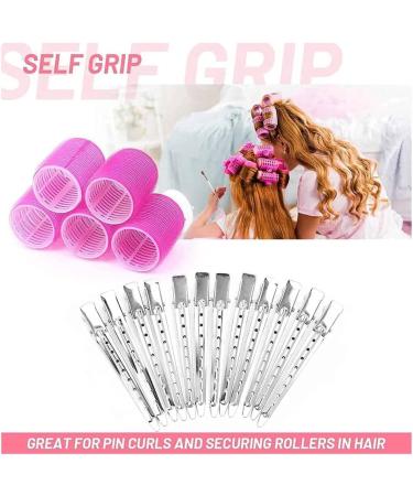 24PCS Super Jumbo Hair Rollers Self Grip Hair curlers With clipHair Curlers Sets No heating Jumbo Curler 12PCS and 12PCS sSainless Steel Duck Beak Clips for Long Medium Short Thick Thin Hair - Buy Online on GoSupps.com