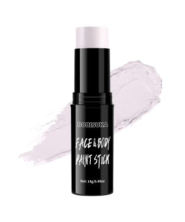 BOBISUKA Alabaster White Face Body Paint Stick White Eye Black Sticks for Sports Water Based Face Painting Kit Quick Drying Foundation Makeup for Halloween Clown Skeleton Joker Cosplay SFX Costume