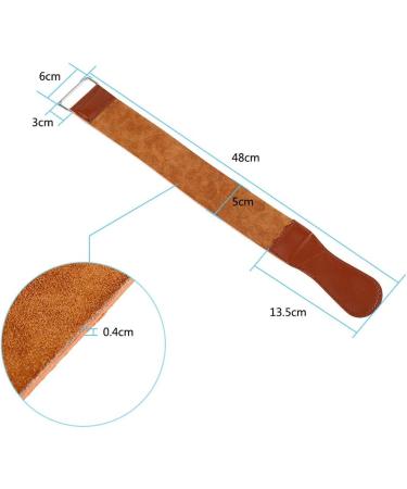 Cow Knife Sharpening Strap | 38x5x1 Leather Strop for Barbers | Manual Shaving Tool - Buy Online on GoSupps.com