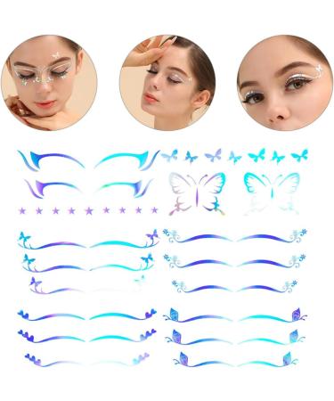  Didiseaon Didiseaon 12 Sheets Temporary Eyeliner Glitter Star Decal Flash Costume Glitter Eyeshadow Glitter Clings Costume Body - Buy Online on GoSupps.com