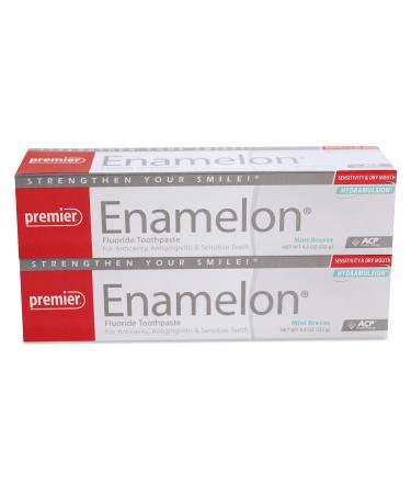 Enamelon Fluoride Toothpaste-2 Pk-Protection Against Painful Sensitivity-Helps Prevent Gingivitis- Promotes Remineralization & Inhibits Demineralization  Mint Breeze