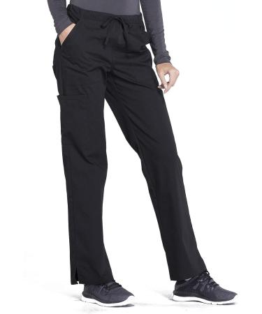 Women's Professional Stretch Drawstring Scrub Pants - Black, Large Petite | Soft Stretch Workwear WW160 - Buy Online on GoSupps.com