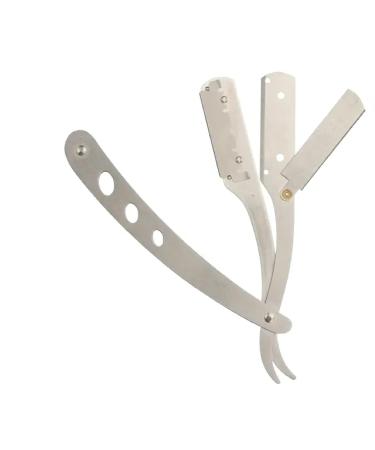 Professional Straight Edge Barber Razor for Close Shaving - Silver Straight Blade Razor for Men - Buy Online on GoSupps.com