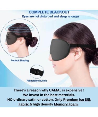 Premium Grey 100% Blackout Sleep Mask for Women & Men | Adjustable Strap | Zero Pressure 3D Eye Mask | Travel Essential - Buy Online on GoSupps.com
