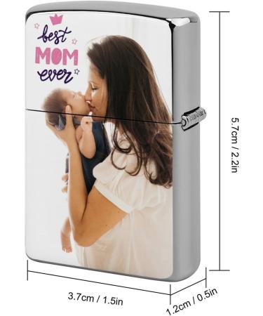 VkeId Custom Lighter Housing - Personalized Lighter Case with Pictures Text Logo Customized Lighter Box Cover for Mom Grandma Wife Girlfriend (P&T Single) Mothers Day Gift 01 Single - Buy Online on GoSupps.com