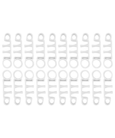 Toe Separator Corrector 10 Pairs Unisex Hallux Valgus Hammer Toe Tool - White - Buy Online on GoSupps.com