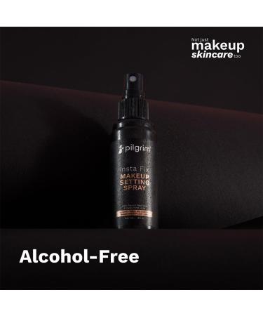 Pi'lgrim Insta Fix Makeup Setting Spray 60ml | With Hyaluronic Acid & French Red Vine | Setting spray for makeup | Long Lasting | Makeup Fixer | Natural Finish | Oil control Formula & Shine free look. - Buy Online on GoSupps.com