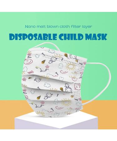 50PC Children Disposable Meltblown Layer Protective Face_Mask Halloween Printed 3Ply Earloop Protective Breathable Face Cover G-50pcs Kids - Buy Online on GoSupps.com