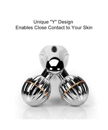 Buy SUNMAY 3D Face Roller - Microcurrent Facial Massage & Skin Tightening Massager for Double Chin Removal - Silver Edition - Buy Online on GoSupps.com