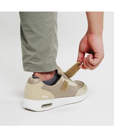 KWUKOTY Men's Diabetic Adjustable Sneakers - No Lace | Wide Sizes 7-12 | Plantar Fasciitis Relief | Black - Buy Online on GoSupps.com