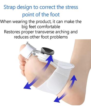 ZIROXI Bunion Orthotics Toe Corrector with Silicone Pad - Adjustable for Correct Transverse Arch - 2PCS (White) - Buy Online on GoSupps.com