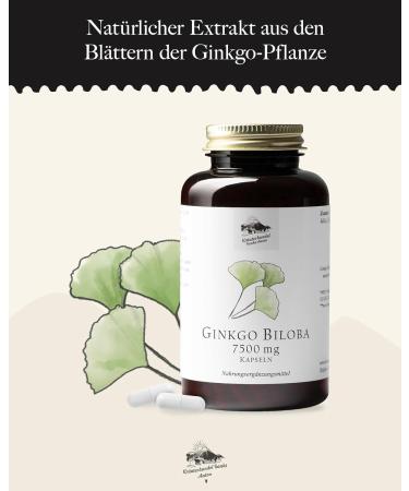 Ginkgo Biloba 7 500 Supra Capsules - German Premium Quality - 360 High-Dose Laboratory Tested - KR UTERHANDEL SANKT ANTON  - Buy Online on GoSupps.com