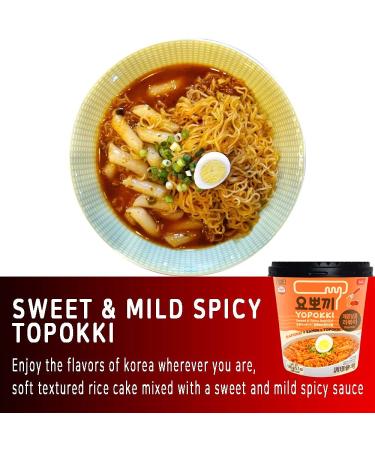 Yopokki Sweet & Mild Spicy Rabokki Cup - Korean Snack (2 Cups) - Buy Online on GoSupps.com