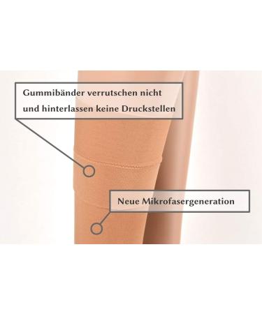 Buy Assistica Medical Compression Stockings 23-32 mmHg - Open Tip Class 2 Support Stockings for Men & Women - Medium Beige (170-182 cm) | International Shipping - Buy Online on GoSupps.com