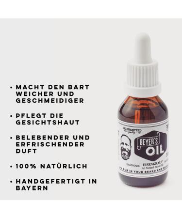 Beyer's Oil 100% Natural Beard Oil Verbena 30ml - Softens & Nourishes Your Beard - Buy Online on GoSupps.com