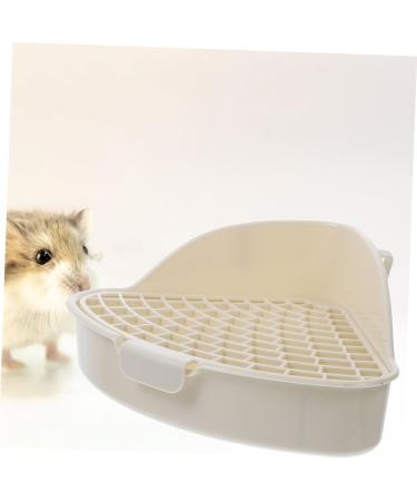 HANABASS Box Rabbit Toilet Hamster Bathroom Medium Potty for Rabbits Hamsters Bunny Litter Cage Plastic White 25X19X10CM White - Buy Online on GoSupps.com