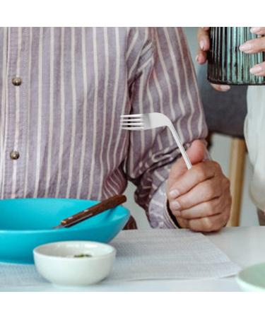 Feeding Assist Tableware Disabled Auxiliary Fork Training Aids for Elderly Patients Utensil Angled Spoon and Fork Self Eating - Buy Online on GoSupps.com