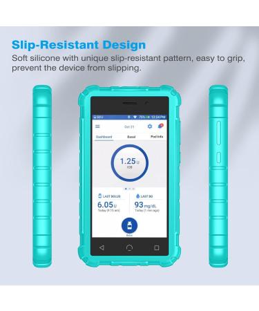 Medmax Case for Omnipod Dash PDM - Shockproof Silicone Protective Cover in Mint Green - Anti-Slip Design for Diabetes Managers - Buy Online on GoSupps.com