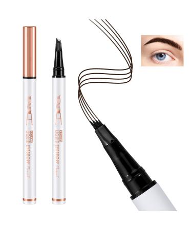 Boobeen Liquid Eyebrow Pencil Waterproof Microblade Eyebrow Pen Long-Lasting Brow Pencil for Natural Eyebrow Makeup 02#
