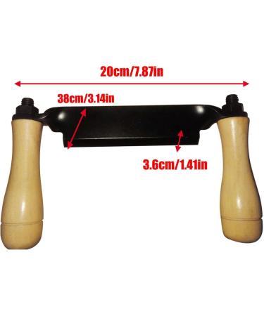 Rianpesn 8-Inch Stainless Steel Zehmesser - Curved & Straight Portable Train Knife with Wood Handle | Ideal for Shaving & Hand Tools - Buy Online on GoSupps.com