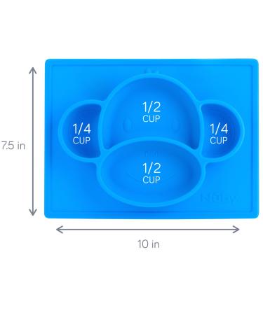 Nuby Sure Grip Monkey Silicone Placemat - Blue | Fun & Functional Monkey Design - Buy Online on GoSupps.com
