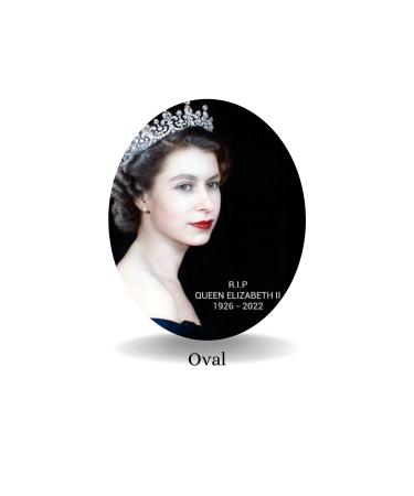 Royal Queen Elizabeth RIP 2022 Royalty Tribute Edible Premium Thick Wafer Card Standing Cupcake Toppers Birthday Party Cake Decorations (12x 2 Cupcake Toppers (Pre-cut) Oval)